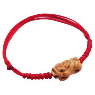 2026马年本命年红绳桃木貔貅手链男女情侣金刚结太化岁解红绳脚链