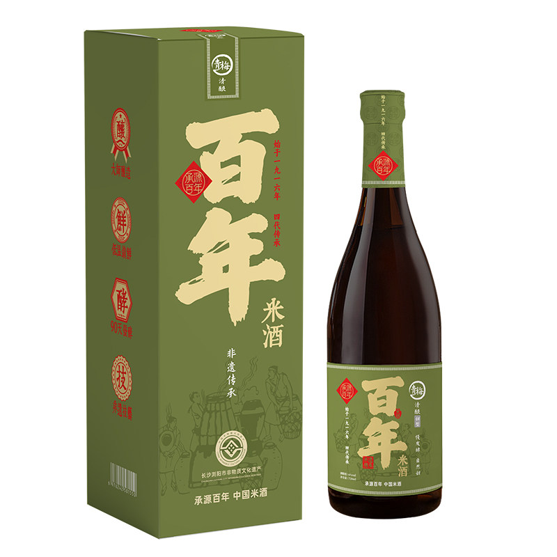 承源百年湖南特产长沙米酒承源甜 百年系列青梅清酿6度750ml