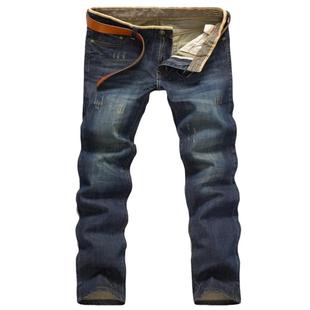 男士牛仔裤秋冬潮牌宽松复古风直筒裤春夏百搭青年休闲耐磨长裤子