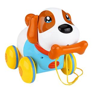 儿童拉线牵绳电动小狗狗玩具会走路会叫宝宝益智1一2岁3女孩4男孩