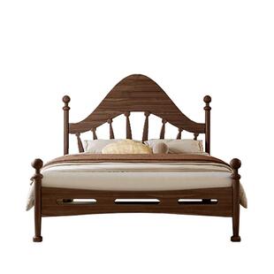 喜力美儿童床公主床女孩卧室梦幻法式复古实木床儿童卧室原木家具