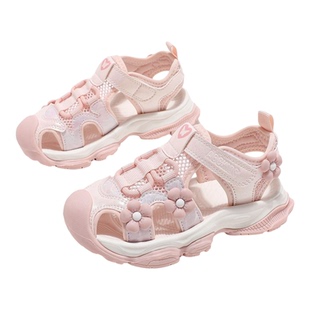 女童凉鞋2026新款夏季包头沙滩鞋儿童运动花朵洋气凉鞋女孩公主鞋