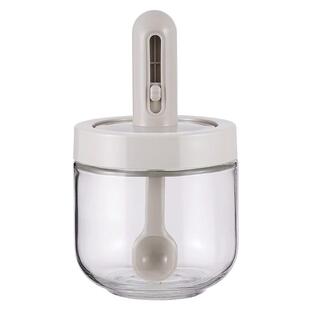 伸缩调料罐勺盖一体调料盒家用厨房密封盐罐调味瓶调味品罐收纳盒