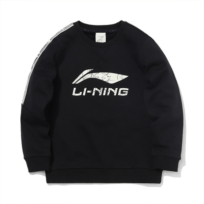 李宁男童秋冬加绒圆领卫衣
