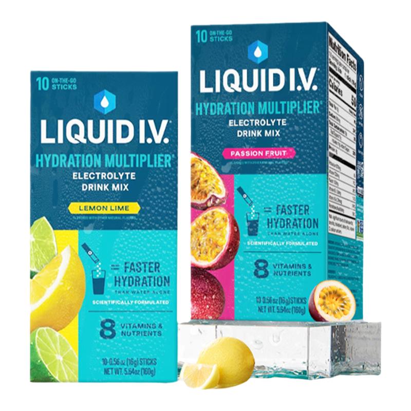 LiquidIV進口liv小藍條電解質沖劑運動補水電解質粉檸檬沖泡飲料