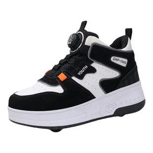 男童暴走鞋春季2026新款儿童运动滑轮鞋双轮带轮子隐形溜冰爆走鞋