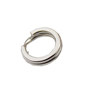 50个加强双圈压扁环打扁路亚饵海钓铁板假饵不锈钢环扣钩环连接环