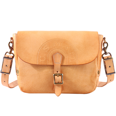 日本制造VASCO植鞣革情侣邮差包牛皮单肩休闲斜跨包VS-249L钢印款