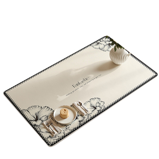 法式餐桌垫桌布防水防油免洗轻奢高级感pvc茶几桌面保护垫子隔热