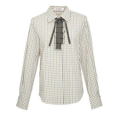 D-HARRY/迪哈利2026春季新款格纹米色长袖衬衫DH261D91101C