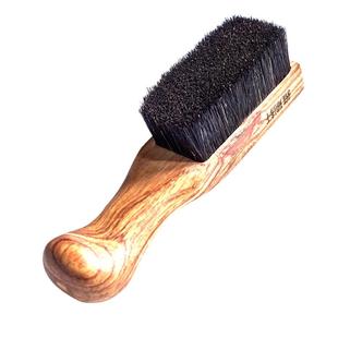纯猪鬃毛文玩刷子软硬野猪鬃不掉毛清理包浆上色崖柏绿檀花梨木柄