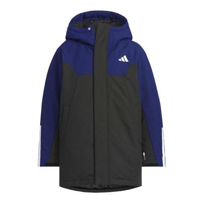 adidas阿迪达斯男大童运动训练休闲保暖连帽羽绒服外套KC5408