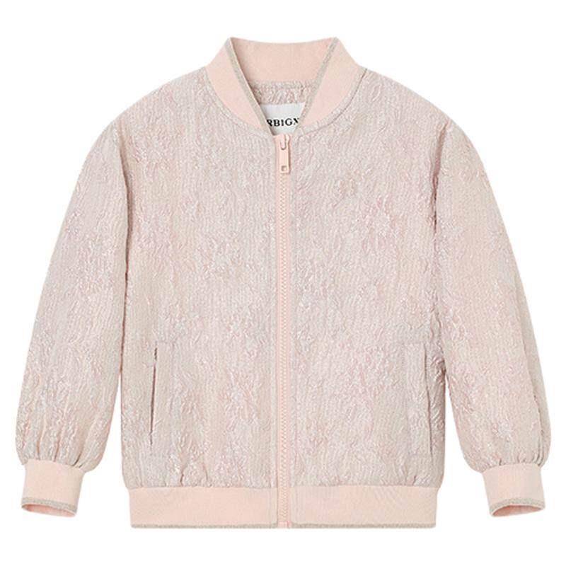 瑞比克春季粉色甜美童装棒球服