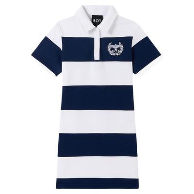 BOYLONDON25新款夏季女款撞色POLO高街休闲潮牌连衣裙W17012