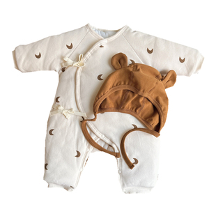 新生儿衣服0一2月婴儿冬装加厚棉袄3个月男女宝宝保暖外套52码66