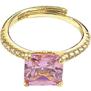 小方糖食指戒指女指环开口小众轻奢高级感独特装饰尾戒手饰可调节