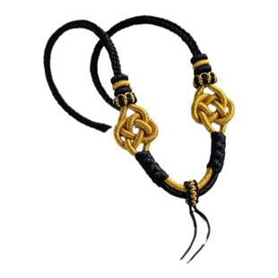 佛牌绳链双钱结八股项链毛衣链挂件配饰长款手工编织民族风百搭