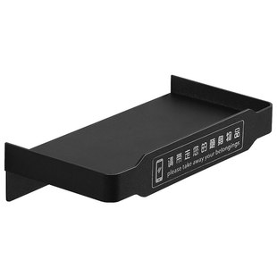 厕所手机架免打孔304不锈钢公共卫生间置物架隔板托盘洗手间创意