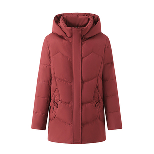 中老年羽绒服女中长款2025新款妈妈装白鸭绒宽松大码加厚保暖外套