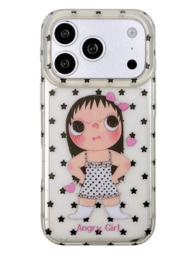 kaia 甜酷叉腰生气小玉yuy适用于苹果17promax手机壳iphone16pro新款13女14pro创意15pro全包透明防摔手机套
