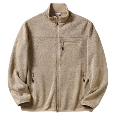 意式高端秋冬男士针织抓绒衣外套