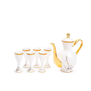 玛戈隆特6人用进博盛宴白酒酒具套装家用中式骨瓷酒壶酒杯礼盒装