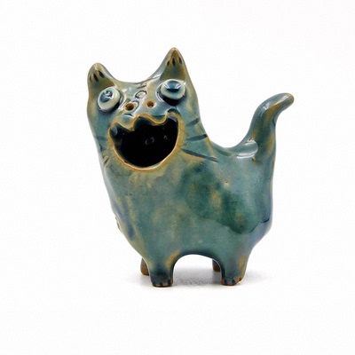 瓦猫大人陶瓷摆件新中式纯手工