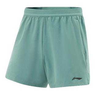 李宁正品2025新款男子反光轻盈透气跑步梭织运动短裤AKSV097-7