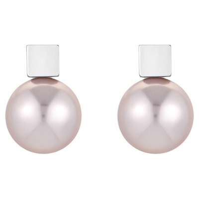 一撇一捺YPYN人造珍珠耳钉女