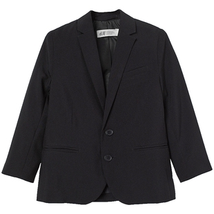 HM童装儿童男童外套冬季帅气垫肩西装婚礼花童礼服演出服0718908