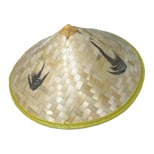 竹编斗笠帽户外大檐防晒帽男女儿童斗笠舞蹈道具可印字订制logo帽