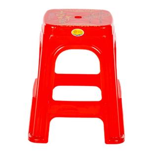 珠江牌塑料凳子加厚胶凳餐桌凳子过年凳子喜庆红凳可叠放