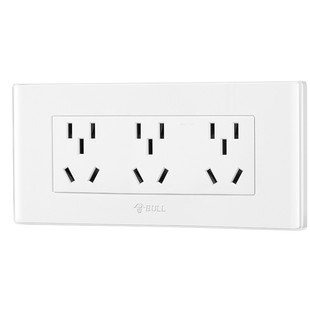 公牛118型开关插座面板多孔多功能厨房十孔扩展模块五孔暗装白色