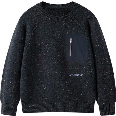 太平鸟男童秋冬彩纱羊毛衫