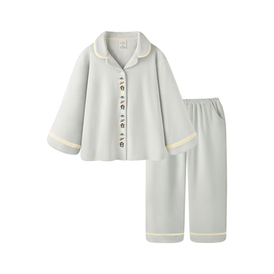 海岛绒睡衣女秋冬保暖家居服套装