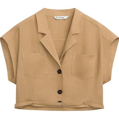 【法国雨露麻】播无袖短外套2024女夏季商场同款薄上衣BDR2WD0718