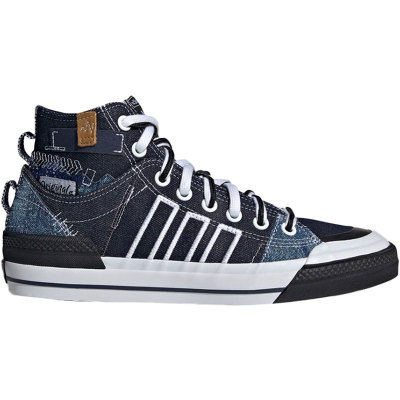 Adidas/阿迪达斯官方正品三叶草NIZZA 男女高帮休闲帆布鞋 GV9917