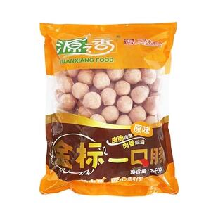 源之香台湾金标一口肠2kg约110粒冷冻烤丸油炸烧烤纯肉波波肠商用