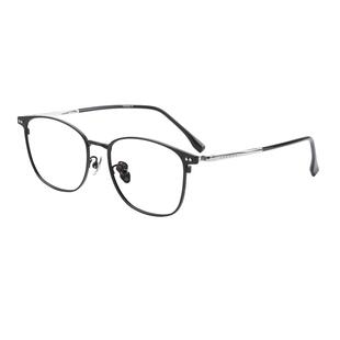 木川145mm超轻纯钛眼镜框男款商务圆框眼睛架大脸可配度数近视镜