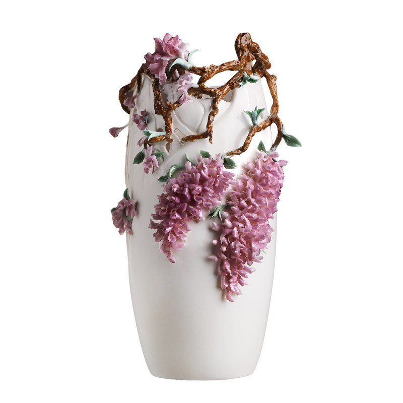 紫藤花花瓶摆件家居客厅装饰品