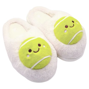 W-ACE网球毛绒拖鞋｜可爱网球棉拖鞋温暖礼物冬季(建议拍大一码)
