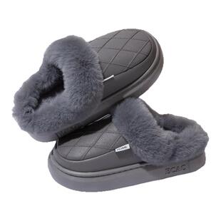 男士棉拖鞋男款冬季2025新款室内家居外穿防滑防水踩屎感加绒棉鞋