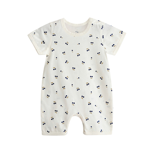 男童夏季短袖哈衣宝宝婴儿纯棉连体爬服新生儿小童0-2岁夏装外穿