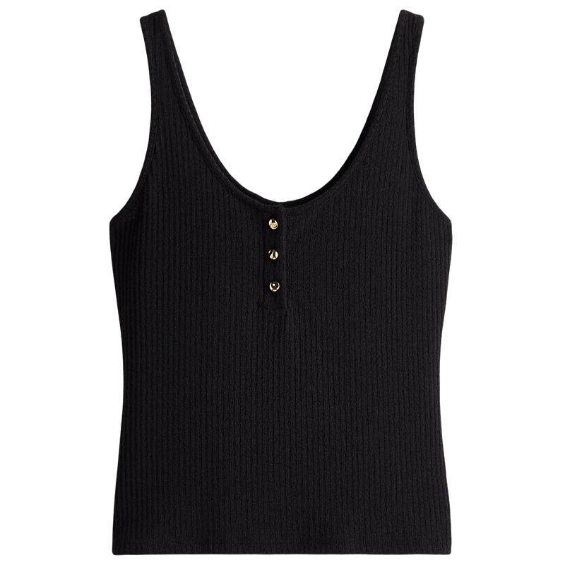 HM女装吊带夏季时尚潮流简约休闲罗纹针织背心1290434