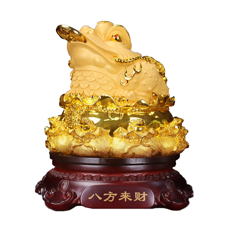 招财金蟾摆件办公室桌家居客厅风水装饰金蝉蟾蜍前台店铺开业礼品