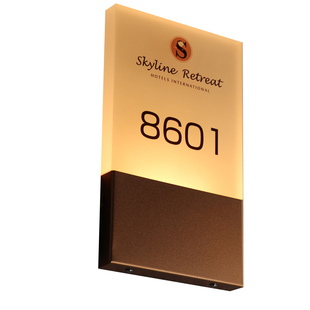 亚克力LED酒店发光门牌 数字号码 宾馆包厢 KTV房间水晶门牌定做