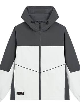 特步梭织薄外套男款2026春季新款户外休闲运动夹克服975129160263