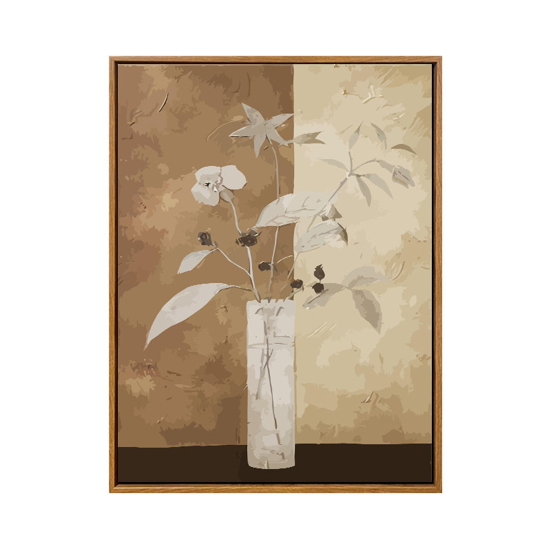 雅调花瓶diy数字油画材料免调色