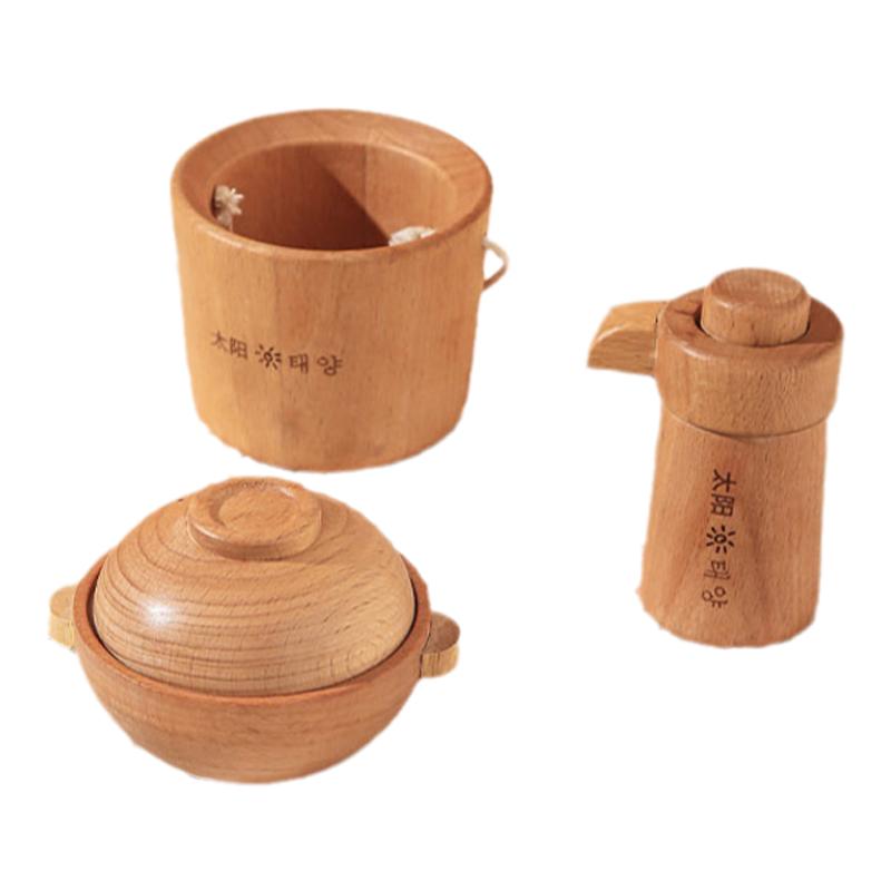 创意竹制木质儿童过家家仿真玩具套装仿真下午茶茶具小孩生日礼物