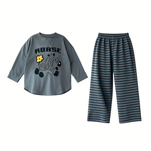 一米四五小个子睡衣女春季简约xs小码卡通家居服春秋套装2026新款